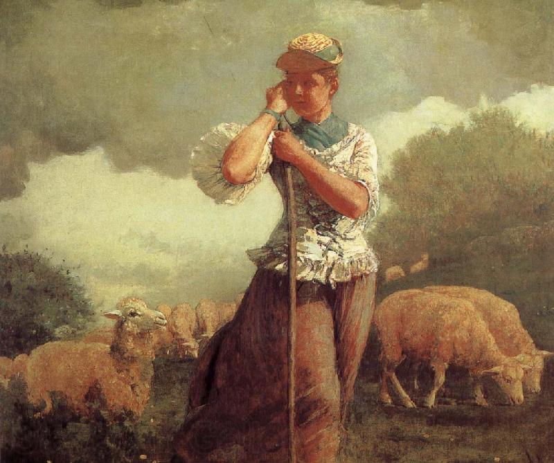 Winslow Homer Shepherdess Spain oil painting art